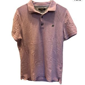 Banana Republic Standard Fit Lavender Dress Casual Polo Mens Size Medium